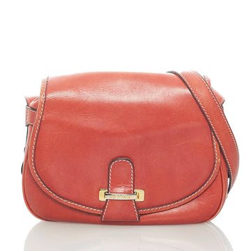 Celine Shoulder Bag Red Leather Ladies CELINE