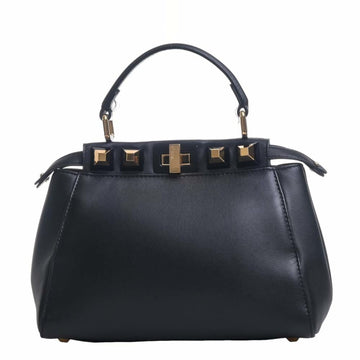 FENDI leather peekaboo handbag 8BN244 black ladies