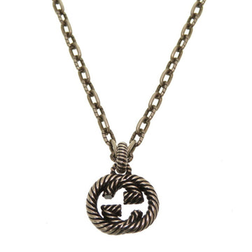 GUCCI Interlocking G Silver 925 Necklace 0097  Men's