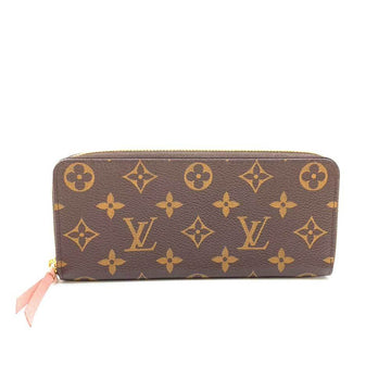 LOUIS VUITTON Wallet Portefeuille Clemence Brown x Rose Ballerine Pink Long Round Women's Monogram PVC Leather M61298 LOUISVUITTON