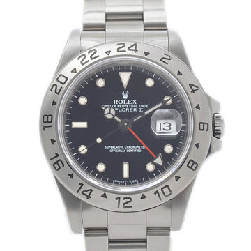 ROLEX Explorer 2 16570 black dial W number watch men