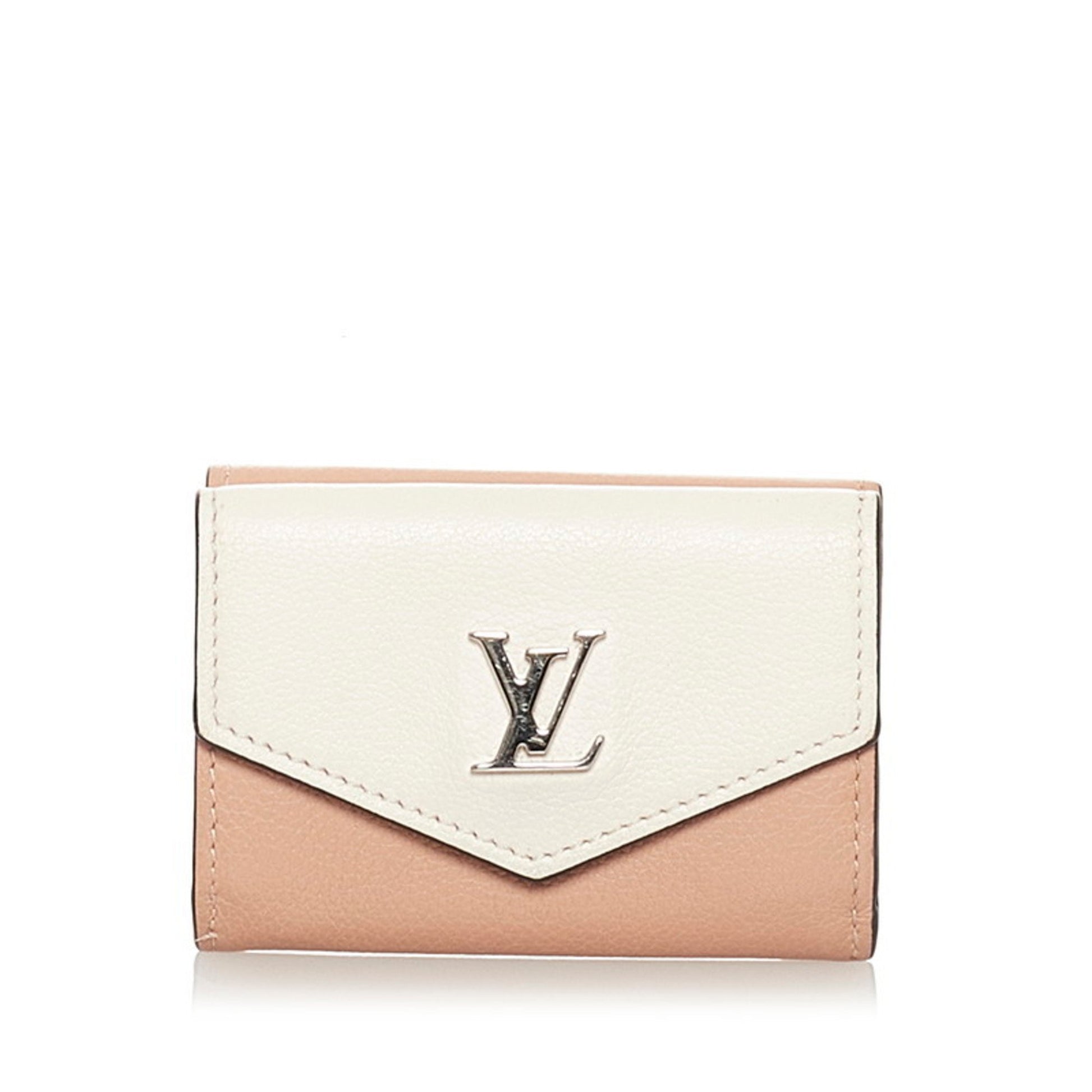 Louis Vuitton Portefeuille Lock Mini Compact Trifold Wallet Pink