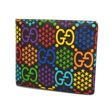 GUCCIAuth  Bi-fold Wallet GG Psychedelic 601092 Leather Wallet [bi-fold] Black