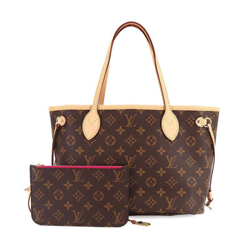 LOUIS VUITTON Monogram Neverfull PM Tote Bag Brown Pivoine M41245 RFID