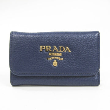 PRADA Women's Leather Key Case Royal Blue