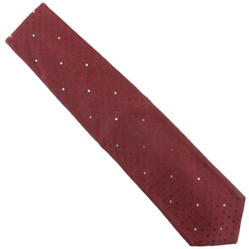 LOUIS VUITTON tie silk wine red men's