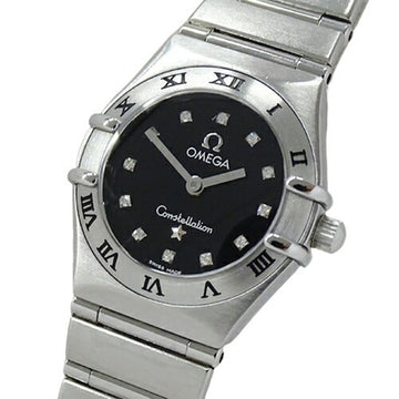 Omega Constellation Mini 1562.56 Watch Ladies 12P Diamond Quartz SS Stainless Polished