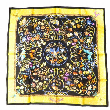 HERMES Carre 90 Oriental Stones and Western Stonework Flowers Birds Brand Accessories Scarves Women's Items