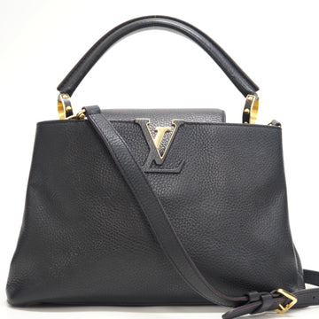 LOUIS VUITTON/ M48864 Capucines BB Handbag Black Ladies