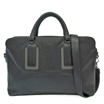 BOTTEGA VENETA Marco Polo Men's Leather Briefcase,Shoulder Bag Black