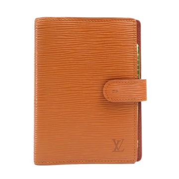 LOUIS VUITTON Notebook Cover Mechanical Pencil Set Epi Agenda PM Leather Brown Gold Ladies