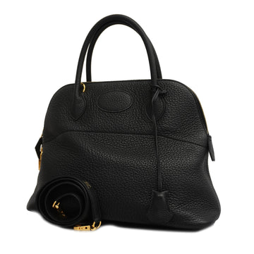 HERMESAuth  Bolide Bolide 31 Y Stamp Women's Taurillon Clemence Leather Handbag,Shoulder Bag Black