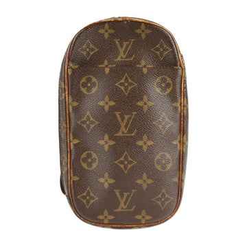 LOUIS VUITTON Pochette Ganju Body Bag M51870 Monogram Canvas Leather Brown Shoulder