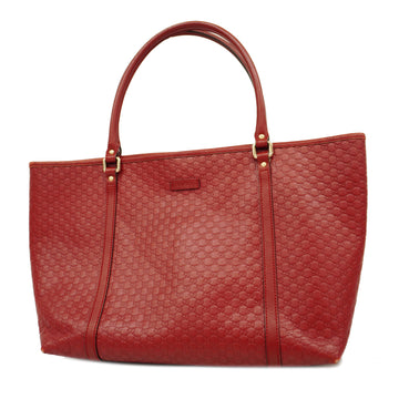 GUCCIAuth  Micro  Sima 449647 Women's Leather Tote Bag Red Color