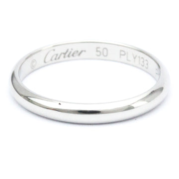 CARTIERPolished  1895 Wedding Band Ring #50 Platinum BF560722