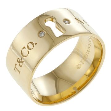 TIFFANY Lock Ring No. 14 18k K18 Yellow Gold Diamond Women's &Co.