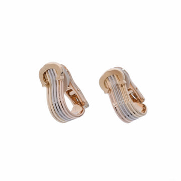 CARTIER C2 3 colors ladies K18YG/WG/PG earrings