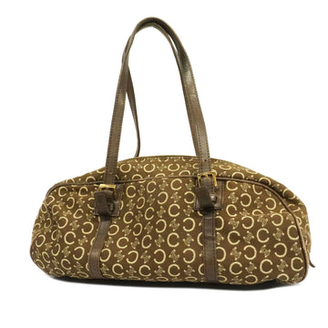 CELINEAuth  C Macadam Women's Canvas Handbag Brown