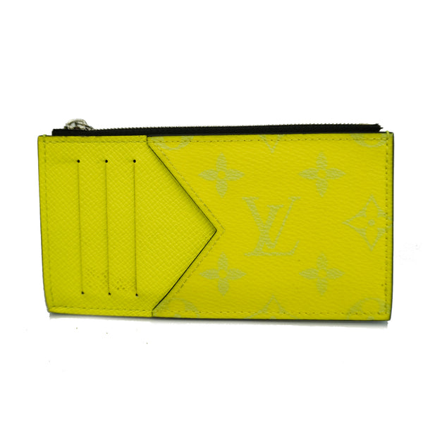 Pre-owned Louis Vuitton Coin Card Holder Monogram Bahia Yellow