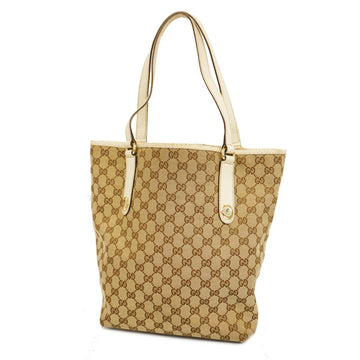 GUCCI tote bag GG canvas 153009 ivory beige gold hardware ladies
