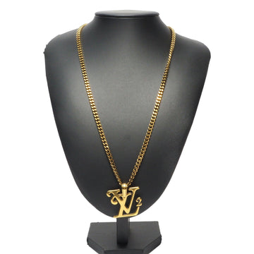 Louis Vuitton NIGO Nigo Collier Squared Necklace Pendant Chain Long Men's GP Gold MP2692