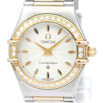 OMEGAPolished  Constellation Diamond 18K Pink Gold Steel Watch 1360.31 BF560112