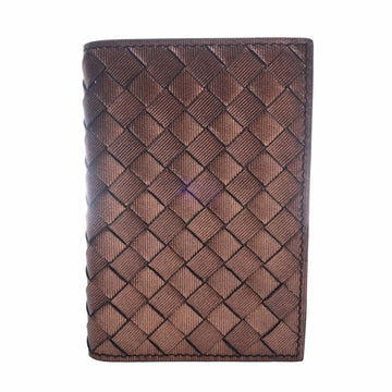 BOTTEGA VENETA Intrecciato Leather Folio Pass Case Card Bronze Women's