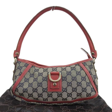 Gucci Abbey Line GG canvas logo handbag navy red easy to use 130939 2123