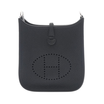 HERMES Evelyn TPM Black Palladium Hardware U Engraved [around 2022] Women's Taurillon Clemence Shoulder Bag