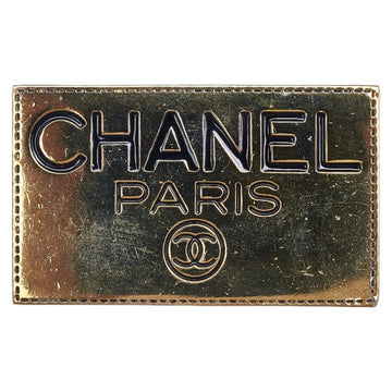 CHANEL plate brooch gold plated ladies