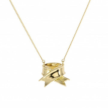 TIFFANY Ribbon Necklace/Pendant K18YG Yellow Gold
