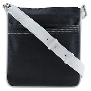 LOEWE Repeat Anagram Shoulder Bag PVC Coated Canvas Made in Spain Black/White Crossbody A5 Zipper Women's