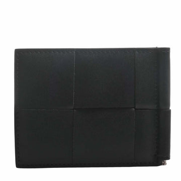 BOTTEGA VENETA Maxi Intrecciato Leather Money Clip Bifold Wallet Billfold Green Men's