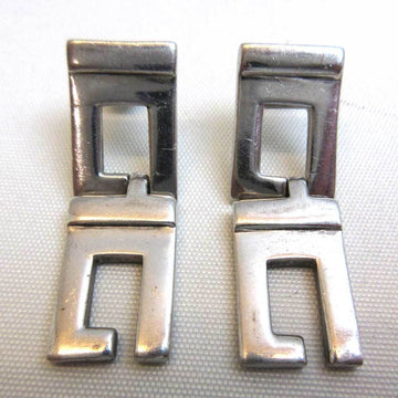 GUCCI Accessory Earrings Silver Swing Square G Logo Double Accessories Women's SV925