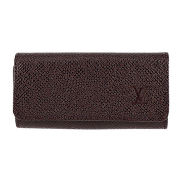 LOUIS VUITTON Multicle 4 Key Case M30526 Taiga Akaju Rows