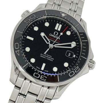 OMEGA Seamaster Diver 212.30.41.20.01.003 Watch Men's 300m Date Co-Axial Chronometer Automatic Winding AT Stainless Steel SS Silver Black Polished