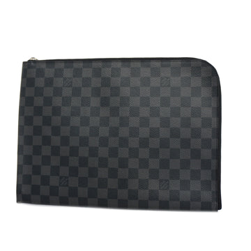 LOUIS VUITTONAuth  Damier Graphite Pochette Jour GM N41501 Men's Clutch Bag