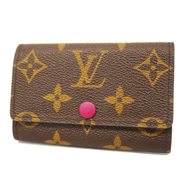 LOUIS VUITTONAuth  Monogram Multicle 6 M60701 Women's Key Case Fuchsia