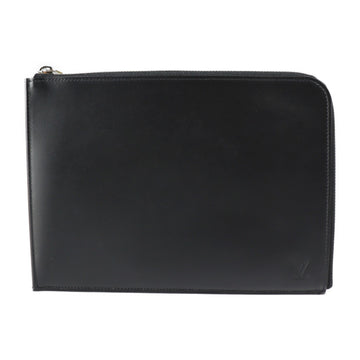 LOUIS VUITTON Pochette Joule PM Clutch Bag R99303 Calf Leather Noir Black Silver Hardware Second Pouch L-shaped Zipper