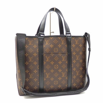 Louis Vuitton Tote Bag Monogram Macassar Weekend PM Men's M45734 Shoulder Hand