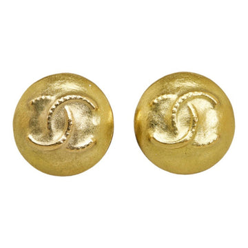 CHANEL Cocomark Earrings Gold Plated Women's