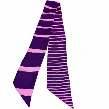 HERMES Striped Twilly Scarf Purple x Pink Brand Accessories Women's