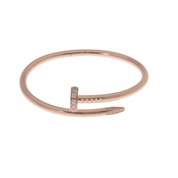 CARTIER Just Ankle Bracelet Diamond #15 CRB6062515 Ladies K18 Pink Gold