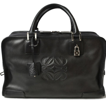 Loewe Amazona M2203-19-lo Unisex Leather Boston Bag,Handbag Black