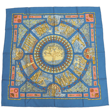 HERMES Carre 90 LE SONGE DE POLIPHILE Polyfil's dream myth Light blue scarf muffler