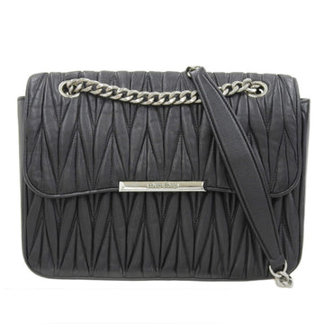 MIU MIU Matelasse Chain Shoulder Bag Black Ladies