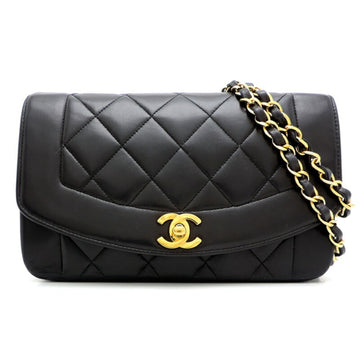 CHANEL Matelasse Diana Chain Shoulder Women's Bag Lambskin Black