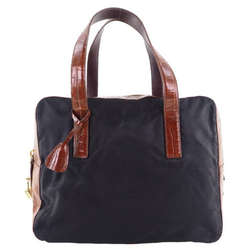 PRADA Nylon x Leather Black Ladies Handbag