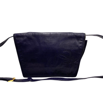 LOEWE Anagram Logo Nappa Leather Mini Shoulder Bag Pochette Sacoche Navy