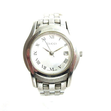 GUCCI 5500L quartz silver dial watch ladies